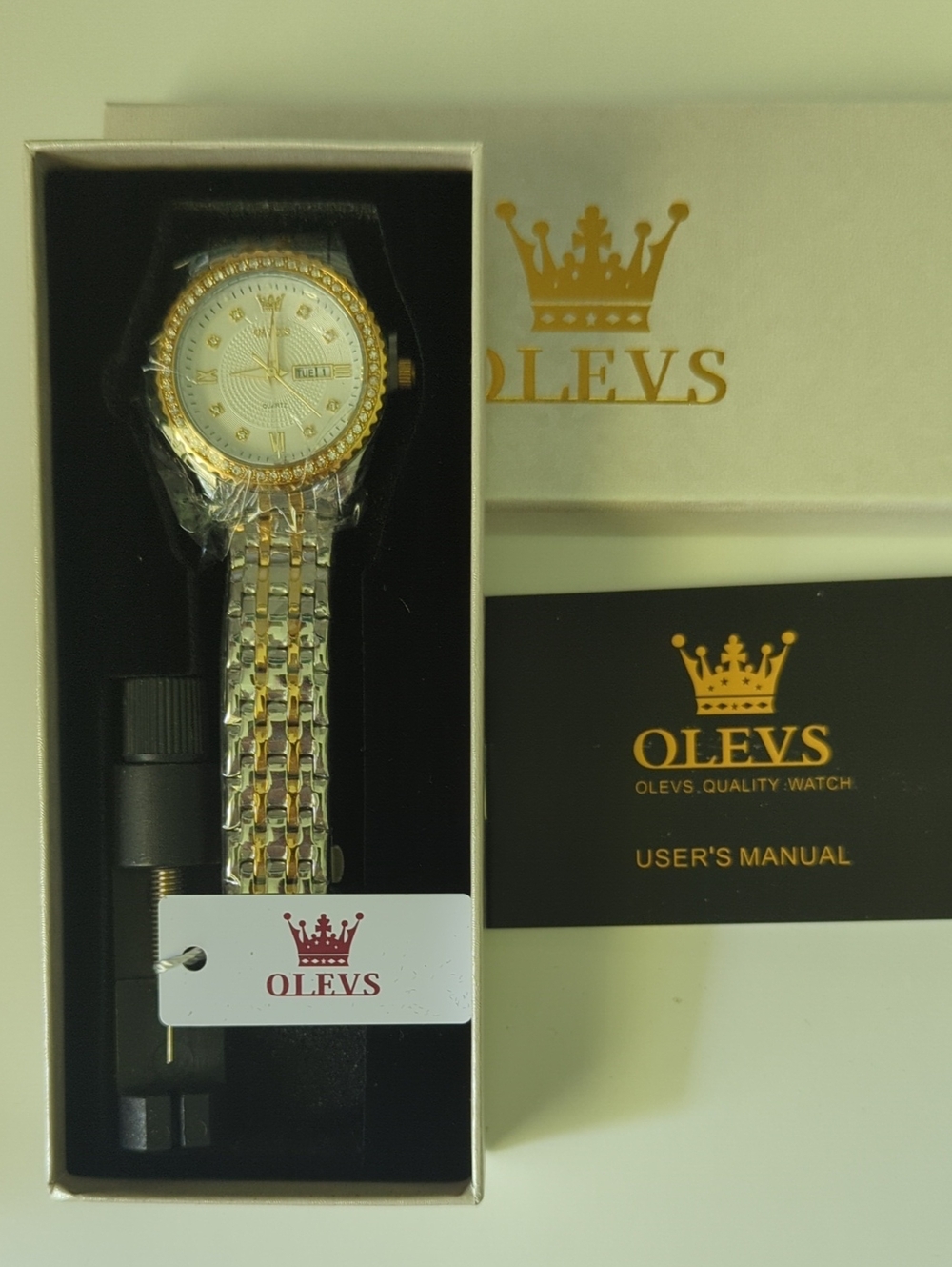 Olevs Women's Diamond Waterproof Wrist Watch